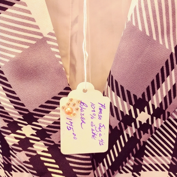 Renzo 100% Silk unisex Blazer - Picture 4 of 4